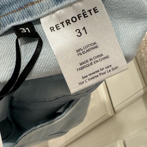 RETROFETE Kayden Mini Skirt Light Denim Blue NWT - Picture 6 of 6